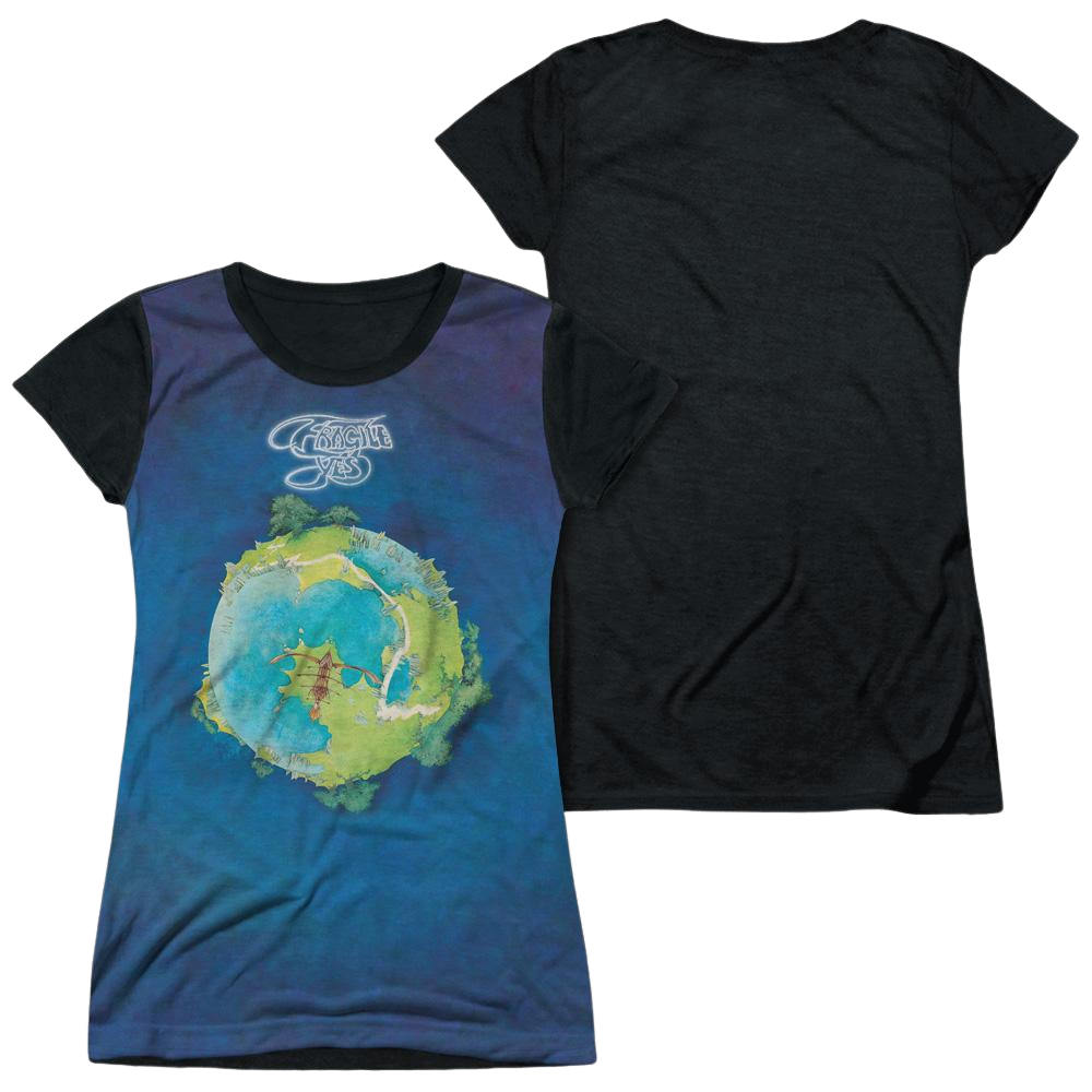 Yes Fragile Juniors Black Back T-Shirt Juniors Black Back T-Shirt Yes   